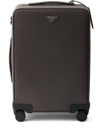 Prada Saffiano leather cabin suitcase - unisex - CALFSKIN - OS - Grey