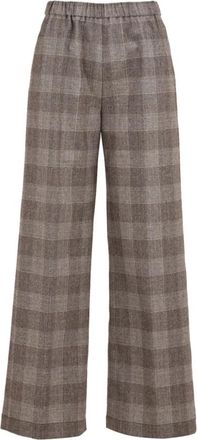 Aspesi Wijde broek - Dames - Wijde Broeken - Grijs - XS - Broeken