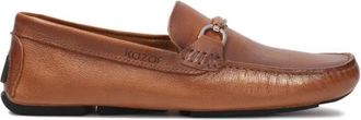 Kazar Bruine mocassins gemaakt van geschuurd graanleer - Heren - Loafers - Bruin - 41 EU - Leer - Schoenen