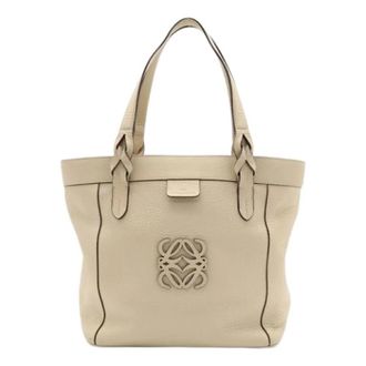 Loewe Pre-owned Tote Bag - Dames - Vintage Shopper - Beige - ONE Size - Leer - Vintage