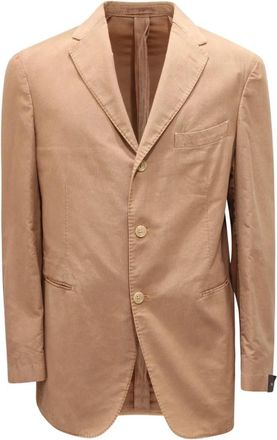 Boglioli Abito Coat R31H28 - Heren - Blazers - Beige - L - Katoen - Jassen