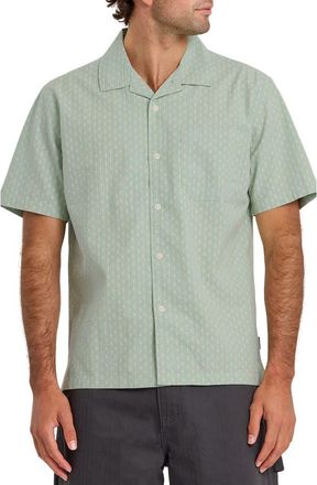 Quiksilver Horizons Short Sleeve Cotton Seersucker Button-Up Shirt in Blue Haze at Nordstrom, Size Xx-Large