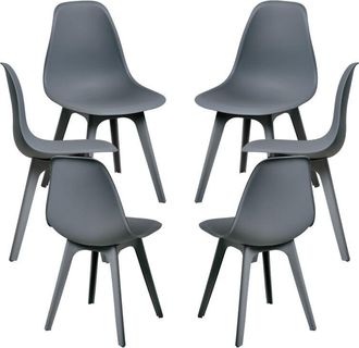 Regalos Miguel Regalos Miguel - Packs Sillas Comedor - Pack 6 Sillas Kelen Suprym - Gris Oscuro