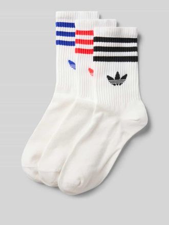 adidas Originals Socken mit Label-Detail im 3er-Pack in Weiss, Gr&ouml;&szlig;e 40-42