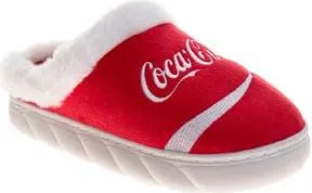Josmo Coca-Cola Faux Fur Trim Slipper in Red White at Nordstrom Rack, Size 11/12