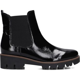 Gabor Schoenen, Dames, Zwart, 41 EU, Leer, Zwarte leren Chelsea boots