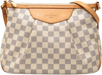 Louis Vuitton Pre-owned Womens Damier Azur Siracusa Pm - Ivory Textile - One Size