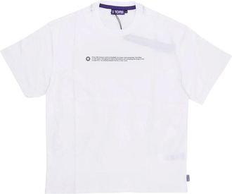 Octopus Tops, Heren, Wit, L, Katoen, Logo Tee Wit/Zwart