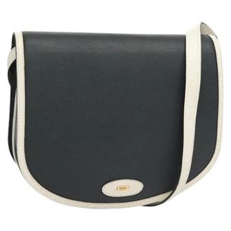 Bally Pre-owned Vintage Schoudertas - Dames - Pre-owned - Blauw - Maat: ONE Size Leer