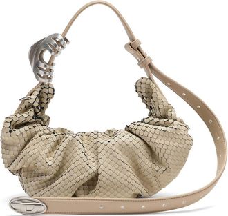 Diesel Textured Ruched Beige Handbag