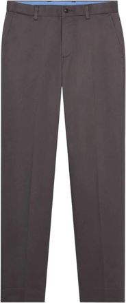 Brooks Brothers Broeken, Heren, Grijs, W38, Katoen, Slim Fit Advantage Stretch Chino
