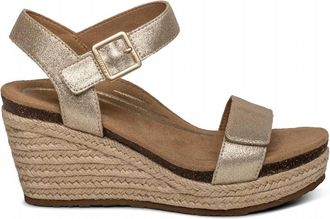 Aetrex Womens Sydney Espadrille Wedge Sandals In Champagne