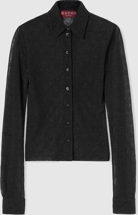 Gucci GG Jersey Jacquard Shirt, Black, Ready-to-wear