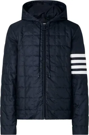 Thom Browne Dark Navy Quilted Hood Jacket