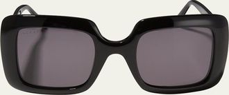 Gucci Interlocking G Oversized Square Acetate Sunglasses