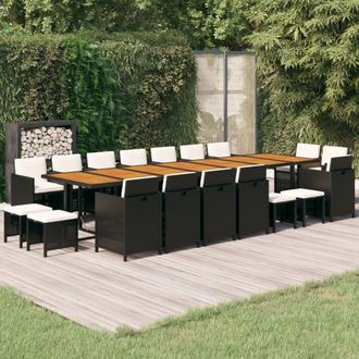 vidaXL Furniture Limited - Set De Comedor Jard&iacute;n 19 Pzas Con Cojines