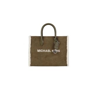 Michael Kors Mirella Medium East West Tote - Dames - Shoppers - Groen - ONE Size - Katoen - Tassen