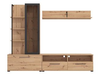 VENTE-UNIQUE.COM Mueble de TV de pared melamina color natural claro