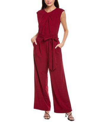 Tahari by ASL Tahari Asl Plus Tie Waist Jumpsuit