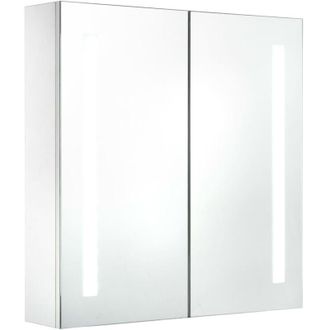 vidaXL Mueble De Ba&ntilde;o Con Espejo Led 60x14x62 Cm Vidaxl