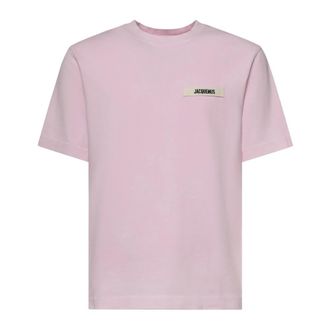 Jacquemus T-Shirts, male, Pink, Size: 2XL Grosgrain T-shirt