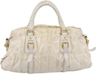 Prada Pre-owned Handbag - Dames - Vintage Handtas - Wit - ONE Size - Leer - Vintage