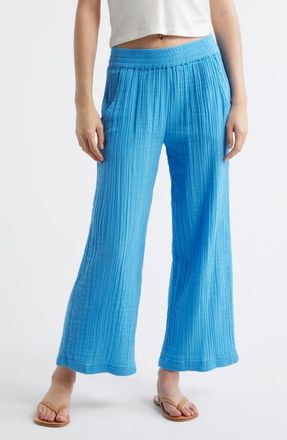 Rip Curl Premium Surf Cotton Beach Pants in Azure Blue at Nordstrom, Size X-Large