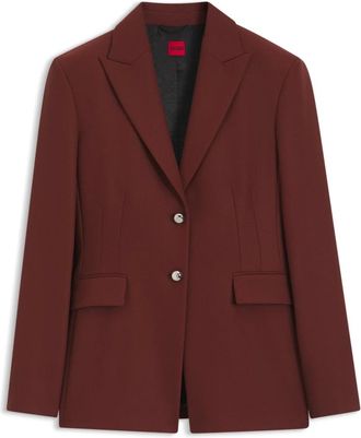 HUGO BOSS Asmalla Blazer - Dames - Jassen - Rood - Maat: XL Leer