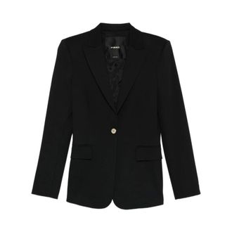 Pinko Blazers, female, Black, Size: XL New Signum Jacket