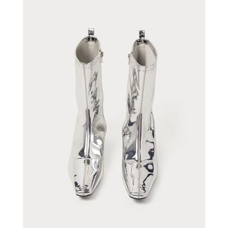 WeWoreWhat Glove Bootie in Silver at Nordstrom, Size 37