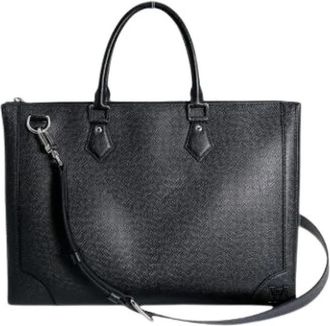 Louis Vuitton Pre-owned Slim Briefcase - Heren - Vintage Shopper - Zwart - ONE Size - Leer - Vintage