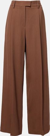 Brunello Cucinelli Monili pleated wool-blend wide-leg pants