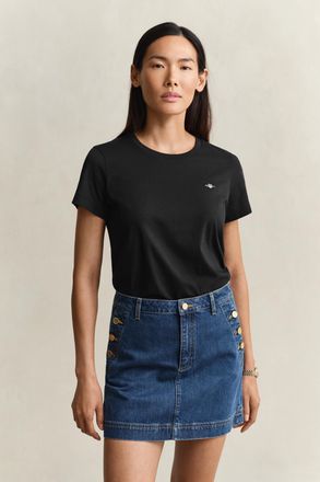 GANT Women Shield T-Shirt (XXL) BLACK