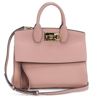 Ferragamo Pink Leather Tote Bag (Pre-Owned)