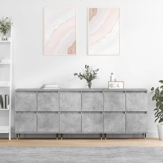 Berkfield Home Sideboards 3 pcs Concrete Grey Engineered Wood