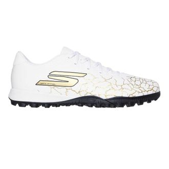 Skechers Voetbalschoenen voor heren met crackle-effect (Wit/Goud)