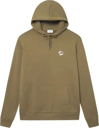 Les Deux Felpa Felipe con applicazione e cappuccio - Verde