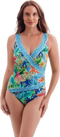 Longitude Pide Side Shirred Surplice Long Torso One-Piece Swimsuit in Boca Raton at Nordstrom, Size 14