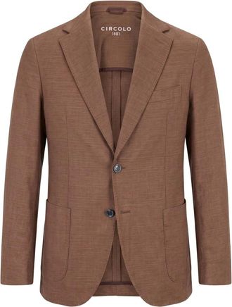 Circolo 1901 Single-breasted Blazer - male - Circolo 1901 - Blazers - Brown - 3XL - Jackets