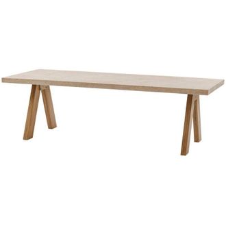 Hesperide Mesa De Jard&iacute;n Rectangular Venizia De Acacia, Efecto Travertino, 8 Plazas - Hesp&eacute;ride