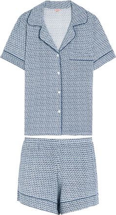 Eberjey Gisele Printed Jersey Pyjama set - Navy - S (UK8-10 / S)