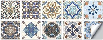 OEM Juego De 10 Pegatinas Autoadhesivas Para Azulejos 10 X 10 Cm, Pegatinas Azulejos Pvc Impermeables, Papel Tapiz Decorativo Pared Resistente Aceite
