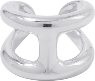 Herm&egrave;s Silver 925 Band Ring (Pre-Owned)