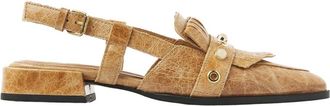VIA VAI Jazz Tammi Slingbacks - Dames - Ballerinas - Bruin - 38 EU - Leer - Schoenen