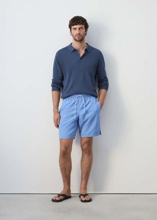 Mango Costume basic coulisse blu porcellana - Uomo - XS - MANGO MAN