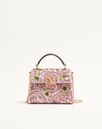 Valentino Garavani Borsa A Mano Mini Valentino Garavani VSling Ricamata Donna ROSA/MULTICOLOR UNI