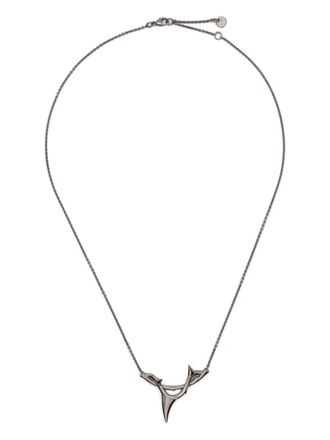 Shaun Leane rose thorn branch pendant neckace - unisex - Silver/Black Rhodium - One Size