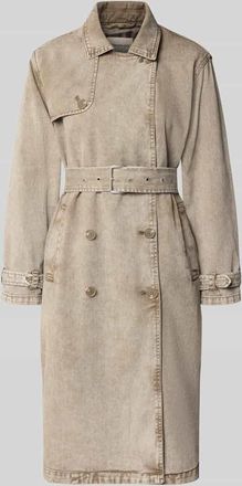 Khujo Zweireihiger Mantel mit G&uuml;rtel Modell HERA in Beige, Gr&ouml;&szlig;e XXL