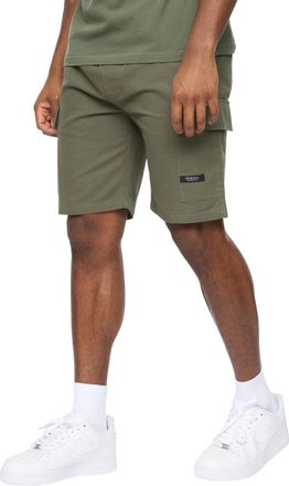 Crosshatch Heren Utilate Elastische Taille Cargo Shorts (Thyme)