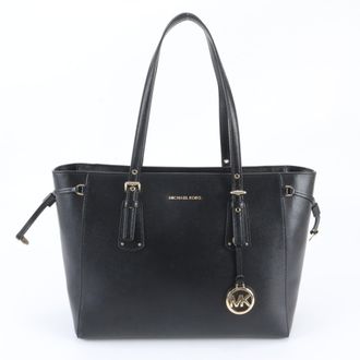 Michael Kors Black Leather Handbag Shoulder Bag Tote Bag (Pre-Owned)
